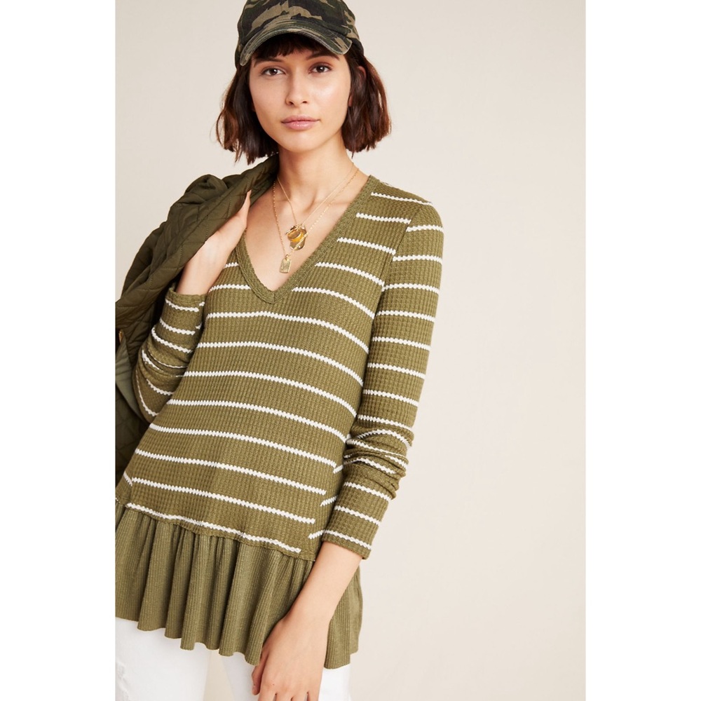 Anthropologie Tallie Peplum Top NWT Size XS